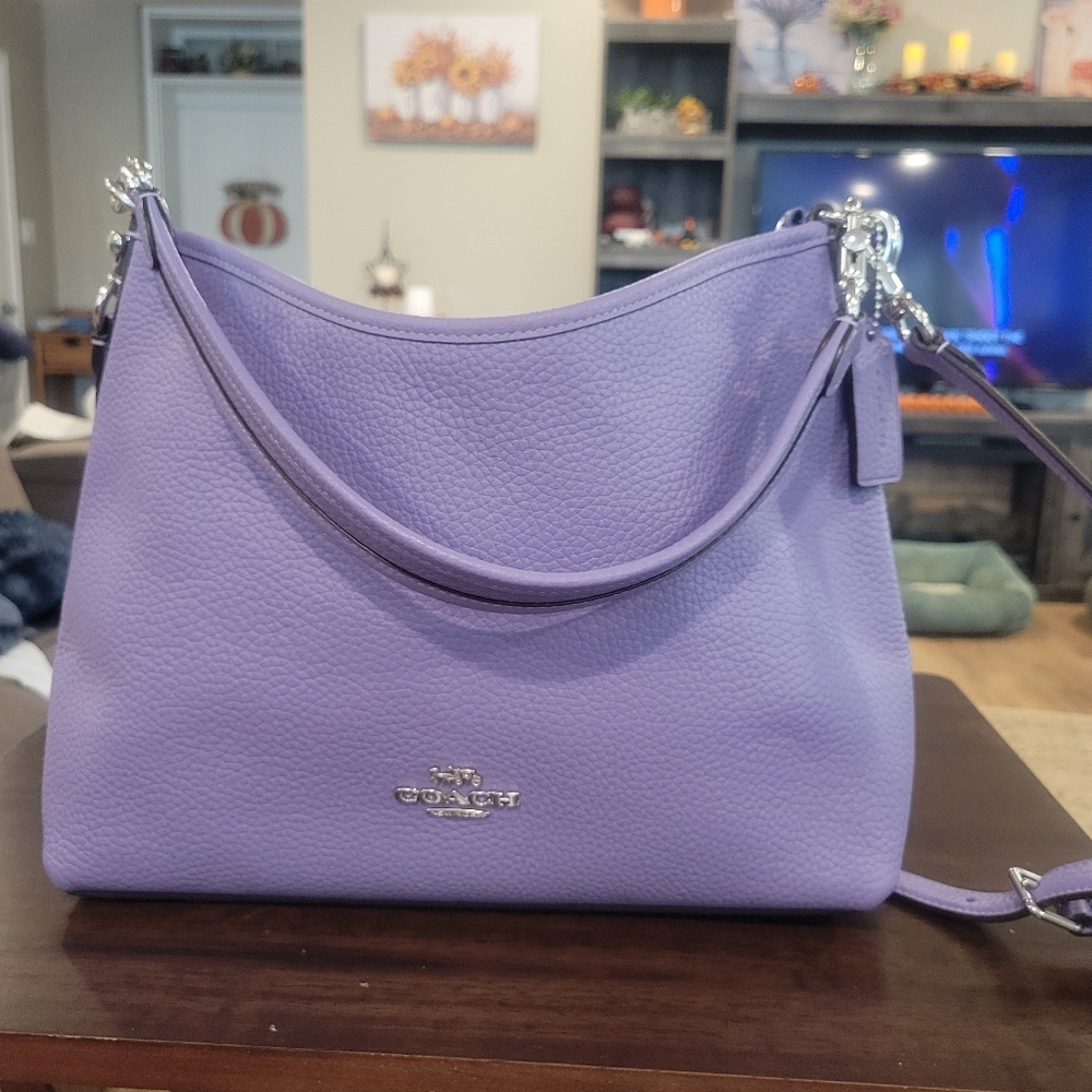 Coach Lavender Laurel Leather Shoulder Bag
